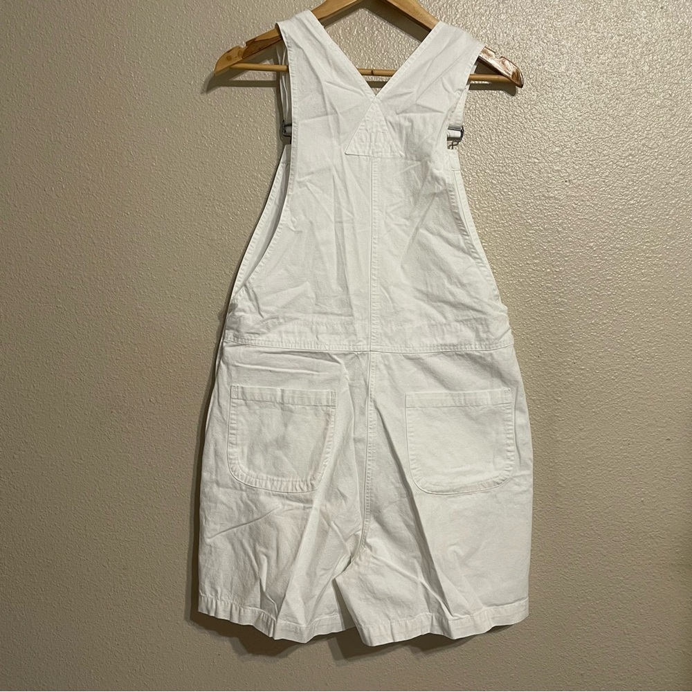Esprit White Cotton Denim Overalls Y2k Country Co… - image 4